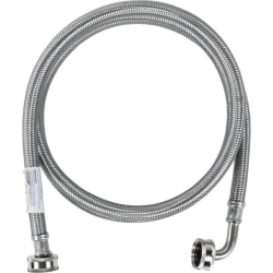 Certified Appliance Accessories Braided Stainless Steel Washing Machine Hose with Elbow - 72" - Silver, Stainless Steel - WM72SSL