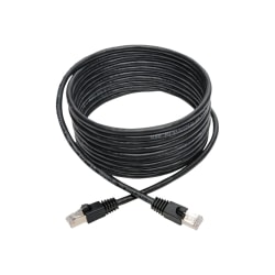 Tripp Lite Cat6a Snagless Shielded STP Patch Cable 10G, PoE, Black M/M 14ft - 1 x RJ-45 Male Network - 1 x RJ-45 Male Network - Shielding - Black