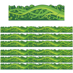 Eureka Extra Wide Die-Cut Deco Trim Packs, 37’ x 3-1/4", Once Upon A Dream Vines, Set Of 6 Packs