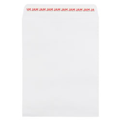 JAM Paper® Open End Envelopes, 8-3/4" x 11-1/2", Peel & Seal, White, Pack Of 50 Envelopes