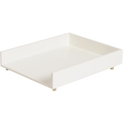 U Brands® Juliet Collection Stackable Paper Tray, 2-1/2"H x 9-13/16"W x 12-1/4"D, White