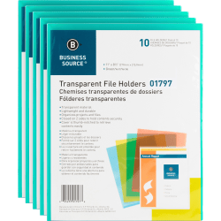 Business Source File Folder, Letter, Transparent - 01797BX