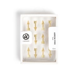 U Brands® Arrow Push Pins, Gold, Set Of 12 Pins