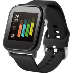 Line Technaxx Smartwatch with Temperature Measurement TX-SW6HR - Temperature Sensor, Heart Rate Monitor - Clock Display, Email - Steps Taken, Calories Burned, Sleep Quality - 1.4" - Touchscreen - Bluetooth - 120 Hour