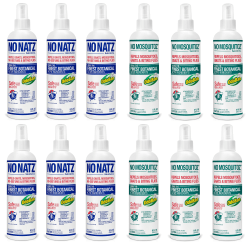 No Natz and No Mosquitoz Botanical Insect Repellent, DEET-Free, 8 Oz Spray Bottle, 6-Pack