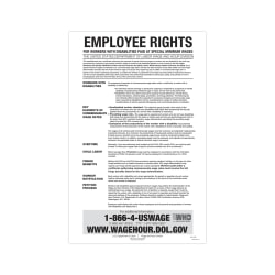 ComplyRight™ Federal Contractor Posters, Notice To Workers With Disabilities, English, 11" x 17"