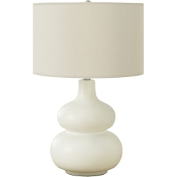 Monarch Specialties Burgess Table Lamp, 25"H, Cream Base/Ivory Shade