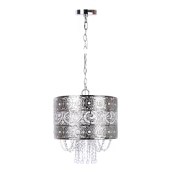 LumiSource Tangier Contemporary Pendant Ceiling Lamp, 15"W, Polished Nickel