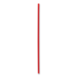 Boardwalk® Single-Tube Stir-Straws, 5-1/4", Polypropylene, Red, Pack Of 1,000 Straws, Carton Of 10 Packs