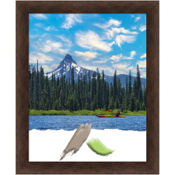 Amanti Art Narrow Wood Picture Frame, Opening Size 16" x 20", 19" x 23", Warm Walnut