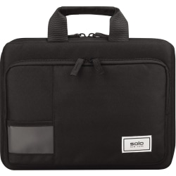 Solo Carrying Case for 13.3" Chromebook, Notebook - Black - Drop Resistant, Bacterial Resistant, Water Resistant - Fabric Body - Handle - 1 Each