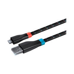 DreamGear LYNX Braided Charging Cable For Nintendo Switch, 6', Red/Blue