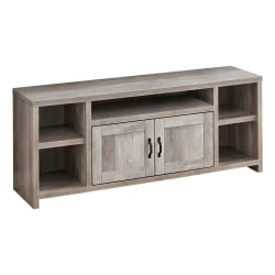 Monarch Specialties Tv Stand, 60"L , Taupe Reclaimed Wood-Look