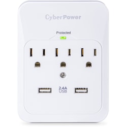 CyberPower Professional Series CSP300WUR1 - Surge protector - AC 125 V - output connectors: 3