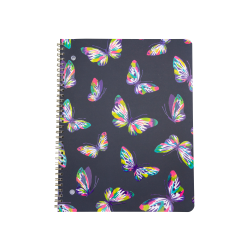 Eccolo BTS Notebook, 8-1/2" x 11", 1 Subject, College Ruled, 80 Sheets, Butterflies