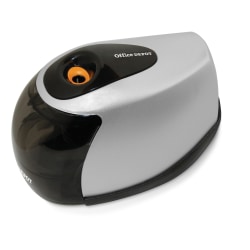 Office Depot® Brand Dual-Powered Pencil Sharpener, 6", Black/Silver