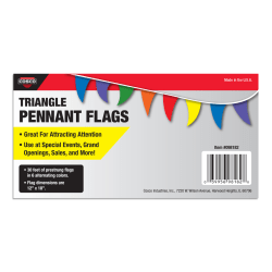 COSCO® Flags Streamer Banner, 30', Multicolor