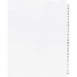 Sparco A-Z Quick Index Dividers With Contents Page, A-Z, White