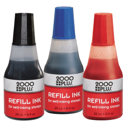 2000 PLUS® Self-Inking Stamp Refill Ink, 1 Oz, Blue