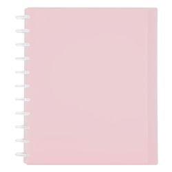 TUL® Discbound Student Notebook With Poly Cover, Letter Size, 3-Subject, Narrow Ruled, 75 Sheets, Pink