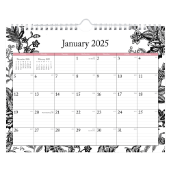 2025 Blue Sky Monthly Wall Calendar, 11" x 8-3/4", Analeis, January 2025 To December 2025