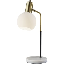 Adesso® Corbin Desk Lamp, 20-1/2"H, Frosted Glass/White Marble