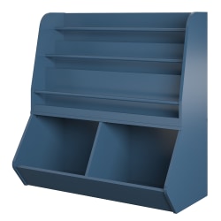 Ameriwood Home Nathan Kids 37"H 3-Cube Toy Storage Bookcase, Navy