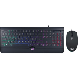 Adesso EasyTouch 137CB Illuminated Gaming Keyboard & Mouse Combo - USB Cable - 104 Key - English (US) - AKB137CB