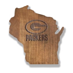 Imperial NFL Wooden Magnetic Keyholder, 8"H x 7-1/2"W x 3/4"D, Green Bay Packers