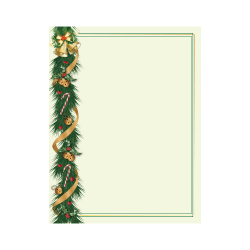 Geo Studios Holiday-Themed Foiled Letterhead Paper, 8-1/2" x 11", Gold Foil, Pack Of 40 Sheets