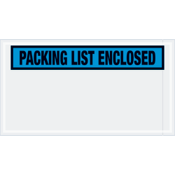 Tape Logic® Preprinted Packing List Envelopes, Packing List Enclosed, 5 1/2" x 10", Blue, Case Of 1,000