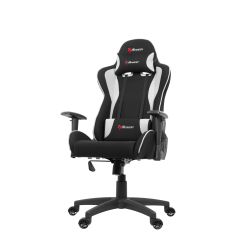 Arozzi Forte Ergonomic Fabric High-Back Gaming Chair, White/Black