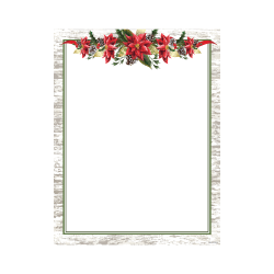 Geo Studios Holiday-Themed Letterhead Paper, 8-1/2" x 11", Floral Pinecones, Pack Of 70 Sheets