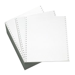 Office Depot® Brand Computer Paper, Clean Edge, Bond, 9 1/2" x 11", 20 Lb, White, Carton Of 2,300 Forms