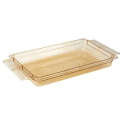 Cambro 1/1 x 2" H-Pans With Handles, Amber, Set Of 6 Pans