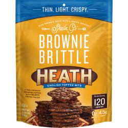Brownie Brittle, Heath Toffee Crunch, 2.75 Oz, Pack Of 8 Bags
