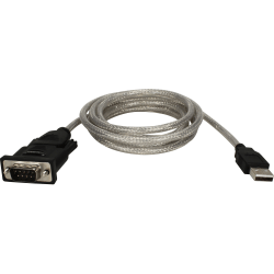 QVS 6ft USB to DB9 Male RS232 Serial Adaptor Cable - 6 ft Serial Data Transfer Cable - First End: 1 x USB Type A - Male - Second End: 1 x 9-pin DB-9 RS-232 Serial - Male - 12 Mbit/s