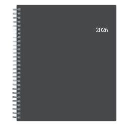 2026 Blue Sky Monthly Planner, 8" x 10", Passages/Charcoal Metallic, January To December, 100011