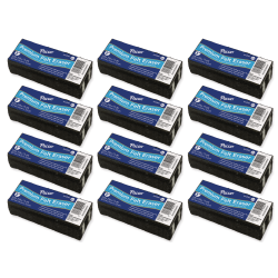 Pacon® Premium Chalk & Whiteboard Erasers, 5", Black, Pack Of 12 Erasers