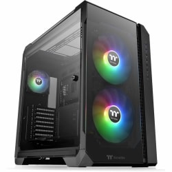 Thermaltake View 51 Tempered Glass ARGB Edition - Mid-tower - Black - SPCC, Tempered Glass - 4 x Bay - 3 x 4.72" , 7.87" x Fan(s) Installed - 0 - Mini ITX, Micro ATX, EATX, ATX Motherboard Supported - 13 x Fan(s) Supported
