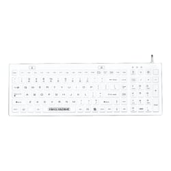 Man & Machine D Cool - Keyboard - washable - backlit - USB - QWERTY - US - white