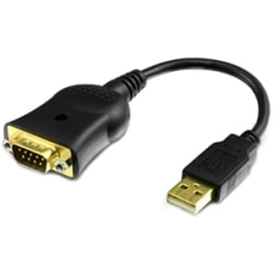 Aluratek USB to Serial Adapter Cable - DB-9 Male Serial, Type A USB