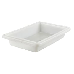 Cambro Poly Food Storage Boxes, 3-1/2"H x 12"W x 18"D, White, Case Of 6 Boxes