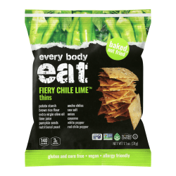 Every Body Eat Fiery Chile Lime Crackers, 1.1 Oz, Total Qty 20
