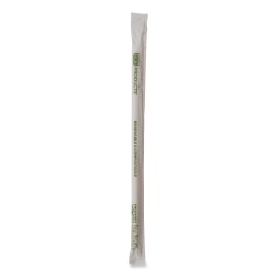 Eco-Products® Renewable And Compostable PHA Straws, 10-1/4", Natural White, Carton Of 1,250 Straws