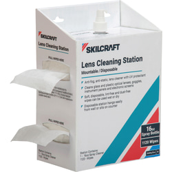 SKILCRAFT® Lens Cleaning Stations, 16 Fl Oz, Pack Of 4 Stations