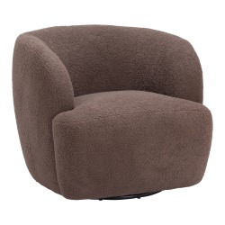 Zuo Govan Swivel Accent Chair, Brown