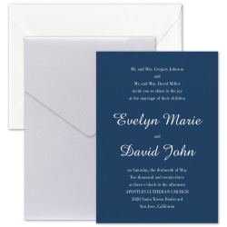 Custom Premium Wedding & Event Invitations With Pockets/Envelopes, Splendid Script, 5" x 7", Box Of 25 Invitations