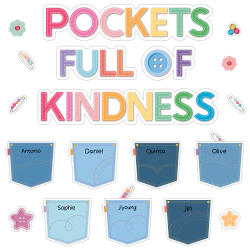 Carson Dellosa Education Bulletin Board Set, Crafty And Cool Pockets Full Of Kindness, Total Qty 1