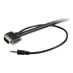 C2G 3ft Select VGA + 3.5mm Stereo Audio Cable,  In-Wall CMG-Rated VGA Cable, 50224